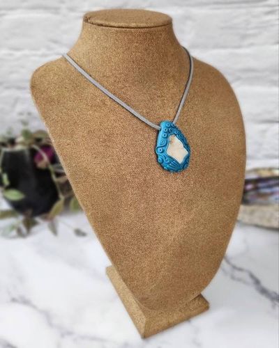 Alternate image for Druzy Quartz Gemstone Polymer Clay Pendant