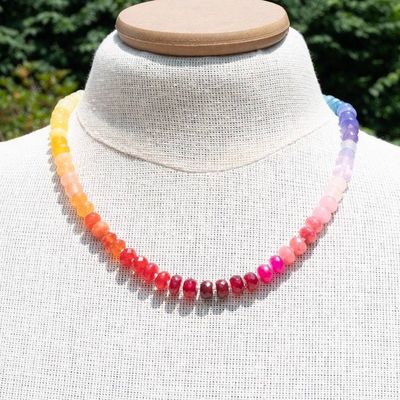 Primary image for Hand Knotted Rainbow Necklace