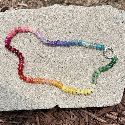 Alternate image for Hand Knotted Rainbow Necklace