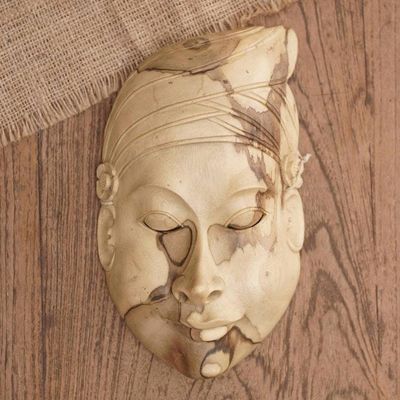 Primary image for Hand Crafted Hibiscus Wood Mask Old Woman