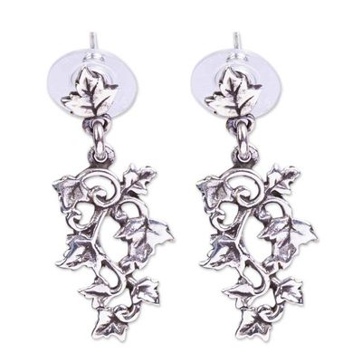 Alternate image for Grape Leaf Motif Earrings Between the Vines