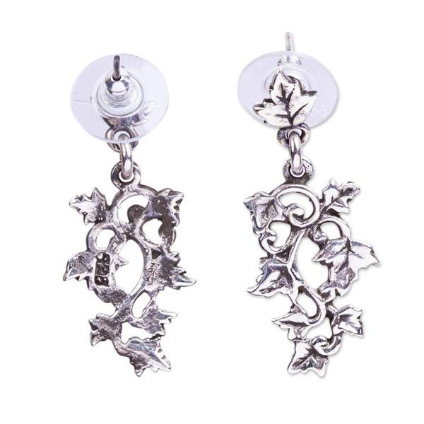 Alternate image for Grape Leaf Motif Earrings Between the Vines