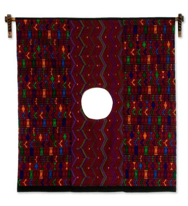 Alternate image for Handmade Cultural Art Cotton Wall Hanging Woman of Tactic