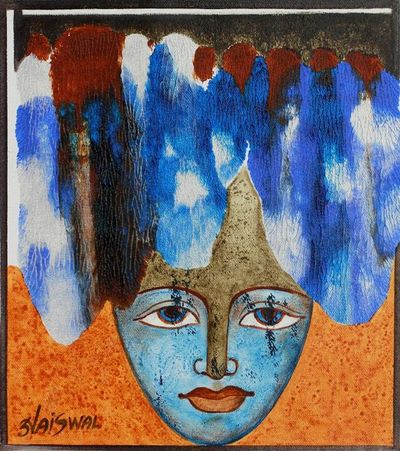 Alternate image for Surreal Indian Signed Fine Art Painting Chakra Meditation I
