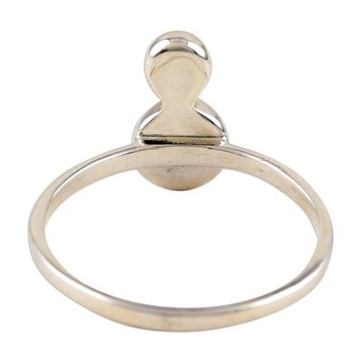 Alternate image for Handmade Sterling Silver and Labradorite Cocktail Ring Dusky Moon