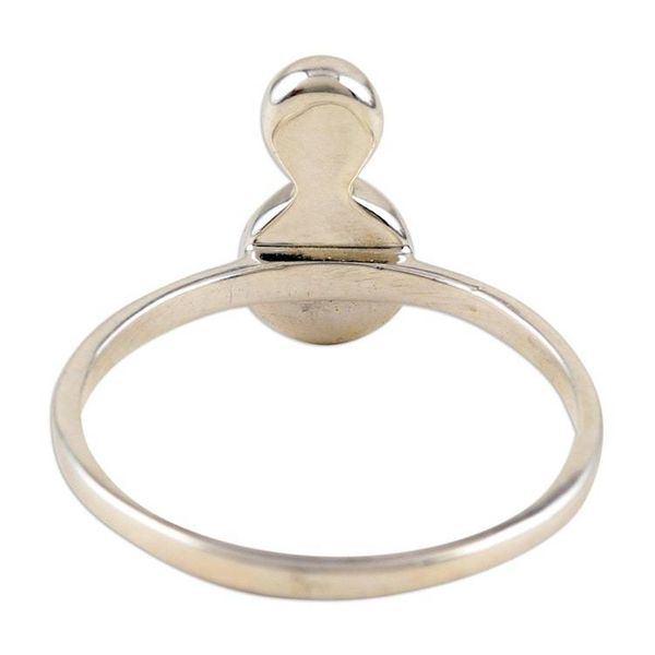 Alternate image for Handmade Sterling Silver and Labradorite Cocktail Ring Dusky Moon