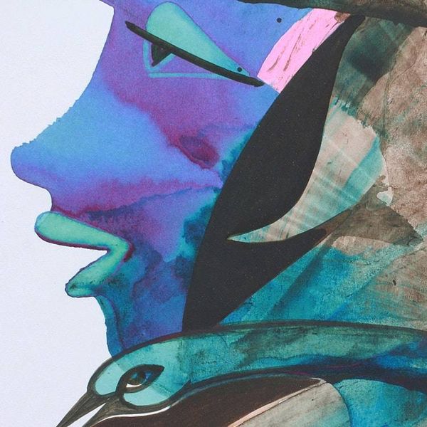 Alternate image for Multicolored Signed Cubist Painting from India Union
