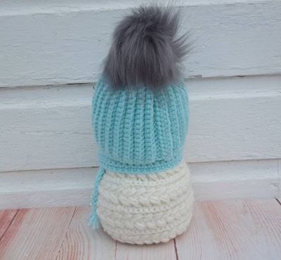 Alternate image for Cool Crochet Snowman in Aqua