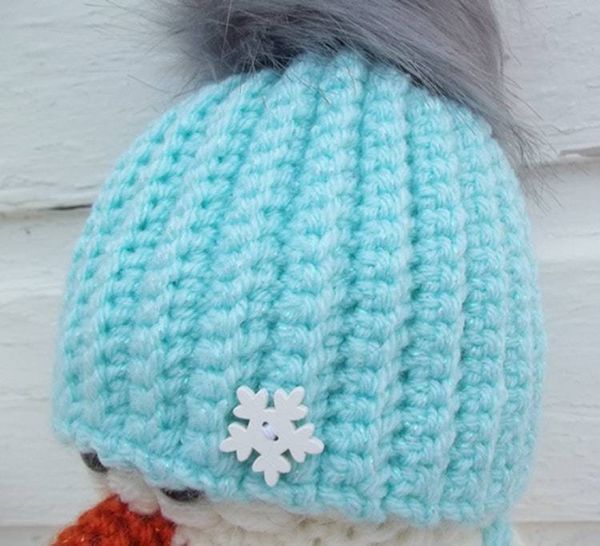 Alternate image for Cool Crochet Snowman in Aqua