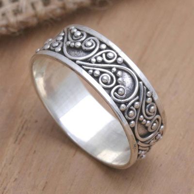 Alternate image for Hand Crafted Sterling Silver Band Ring Little Wonder