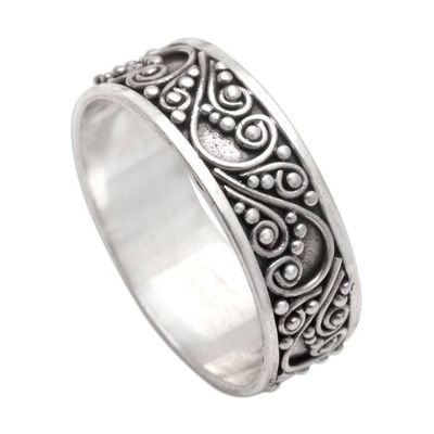 Alternate image for Hand Crafted Sterling Silver Band Ring Little Wonder