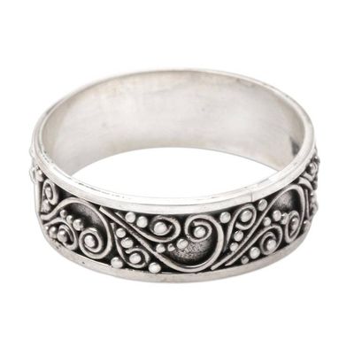 Alternate image for Hand Crafted Sterling Silver Band Ring Little Wonder