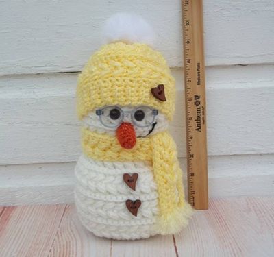 Alternate image for Cool Crochet Snowman in Yellow