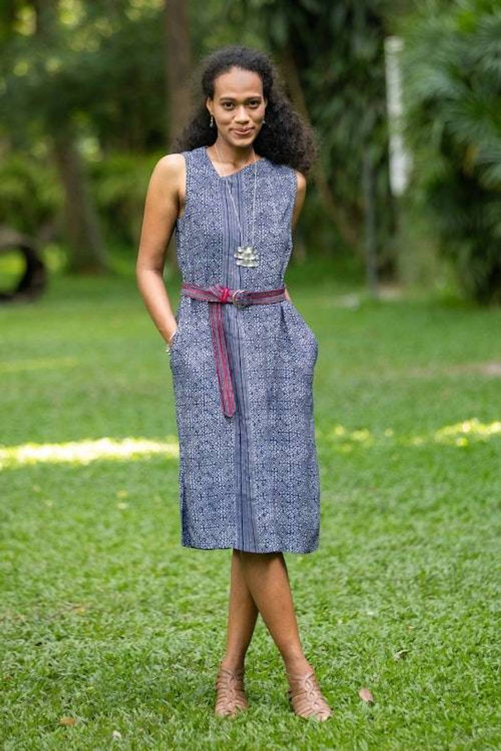 Hmong Batik Cotton Sheath Dress 'New Tradition'