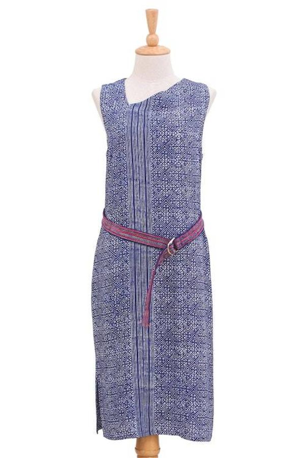 Alternate image for Hmong Batik Cotton Sheath Dress New Tradition