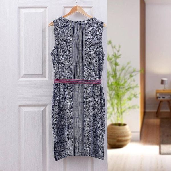 Alternate image for Hmong Batik Cotton Sheath Dress New Tradition