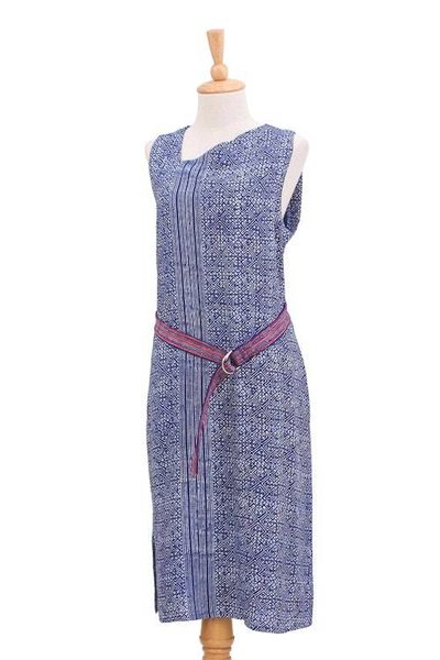 Alternate image for Hmong Batik Cotton Sheath Dress New Tradition