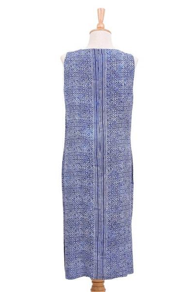 Alternate image for Hmong Batik Cotton Sheath Dress New Tradition