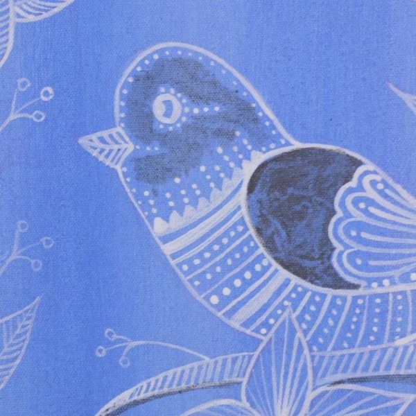 Alternate image for Signed Blue Folk Art Painting of a Bird from India Spring Delight
