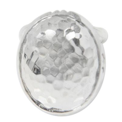 Alternate image for Sterling Silver Domed Ring Hand Crafted from Bali Jewelry Plateau
