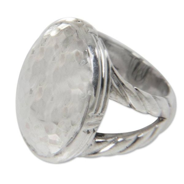 Alternate image for Sterling Silver Domed Ring Hand Crafted from Bali Jewelry Plateau