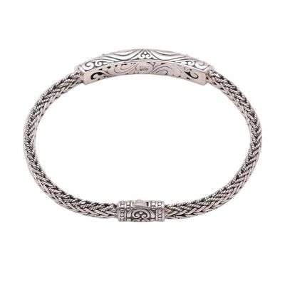Alternate image for Sterling Silver Pendant Bracelet with Gold Accents Lined Beauty