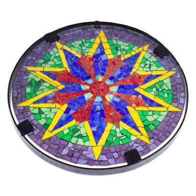Alternate image for Multicolored Glass Star Mosaic Star of Hope
