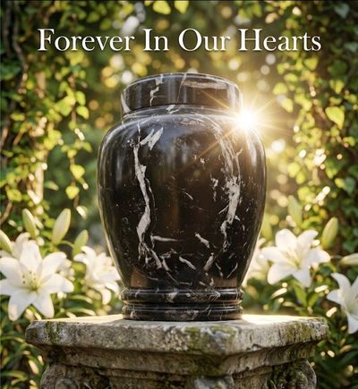 Alternate image for Zuri Black Zebra Marble Cremation Urn for Human Ashes – Handcrafted Natural Stone Memorial Urn