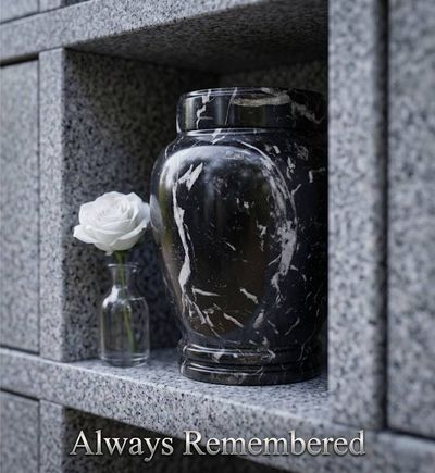 Alternate image for Zuri Black Zebra Marble Cremation Urn for Human Ashes – Handcrafted Natural Stone Memorial Urn