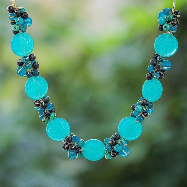 Alternate image for Thai Quartz and Serpentine Beaded Necklace Into the Oracle