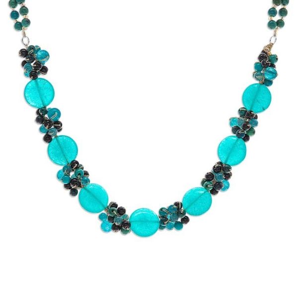 Alternate image for Thai Quartz and Serpentine Beaded Necklace Into the Oracle