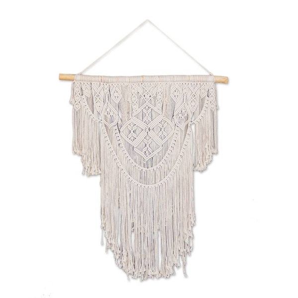 Alternate image for Handcrafted Cotton Wall Hanging from Bali Bali Fringe
