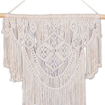 Alternate image for Handcrafted Cotton Wall Hanging from Bali Bali Fringe