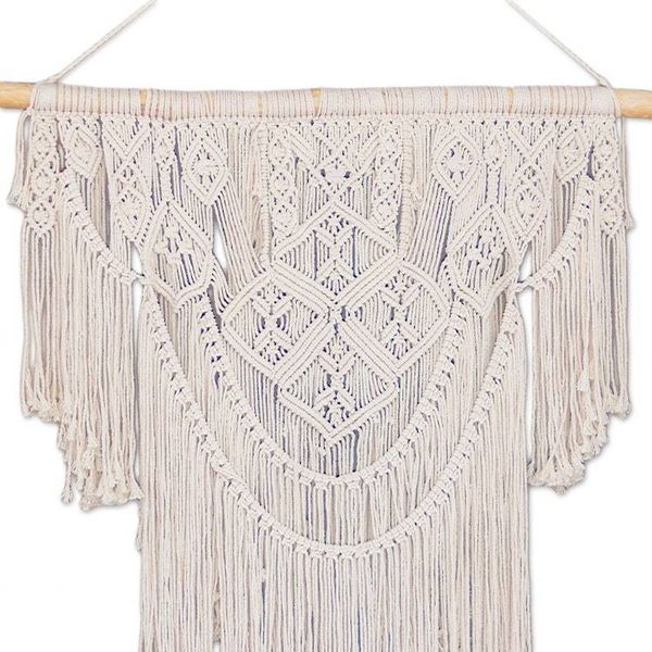 Alternate image for Handcrafted Cotton Wall Hanging from Bali Bali Fringe