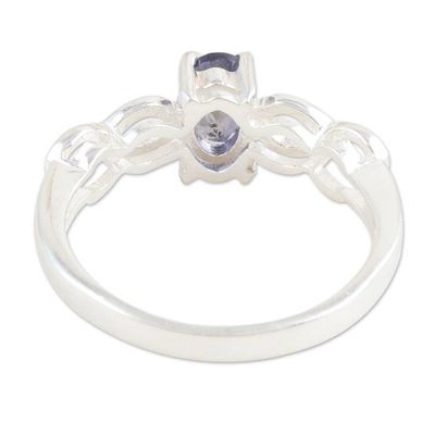 Alternate image for Iolite and Sterling Silver Single Stone Ring from India Infinity Blue