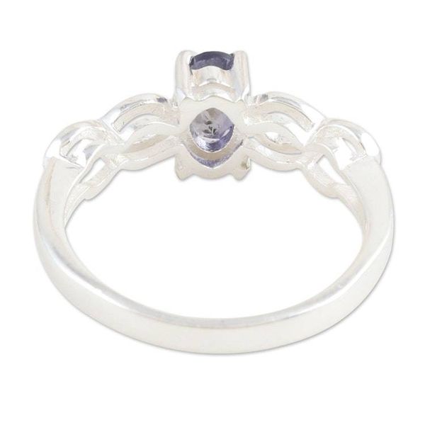 Alternate image for Iolite and Sterling Silver Single Stone Ring from India Infinity Blue