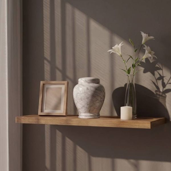Alternate image for Luna Carrara White Marble Urn for Child or Pet Ashes – Handcrafted Natural Stone Memorial Urn