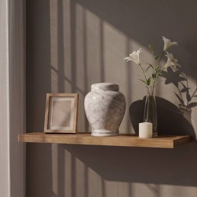 Alternate image for Luna Carrara White Marble Urn for Child or Pet Ashes – Handcrafted Natural Stone Memorial Urn