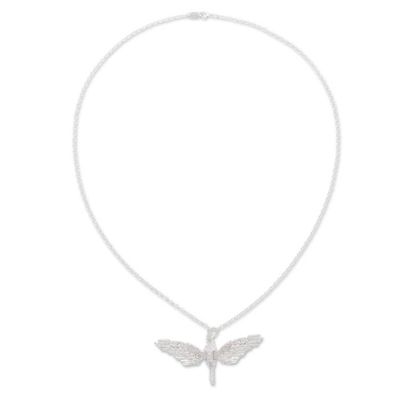 Alternate image for Artisan Crafted Hummingbird Necklace Fast Flight