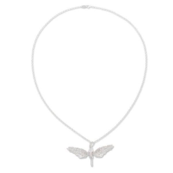 Alternate image for Artisan Crafted Hummingbird Necklace Fast Flight