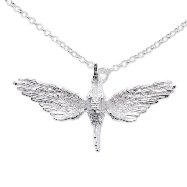 Alternate image for Artisan Crafted Hummingbird Necklace Fast Flight