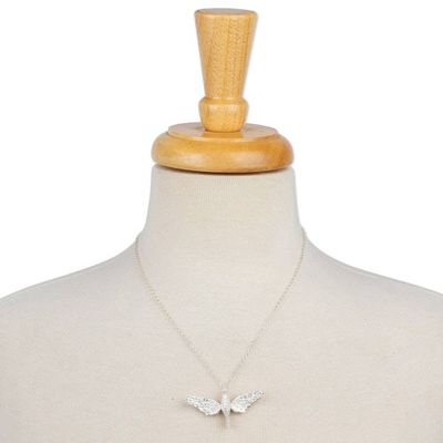 Alternate image for Artisan Crafted Hummingbird Necklace Fast Flight