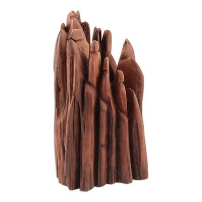 Alternate image for Original Signed Sculpture of Reclaimed Wood from the Forest Being One with Nature