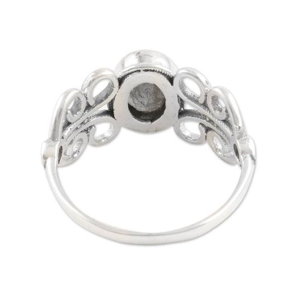 Alternate image for Sterling Silver Cocktail Ring with Natural Labradorite Windy Transformation