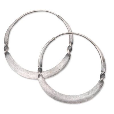 Alternate image for Artisan Crafted Endless Hoop Earrings Forge