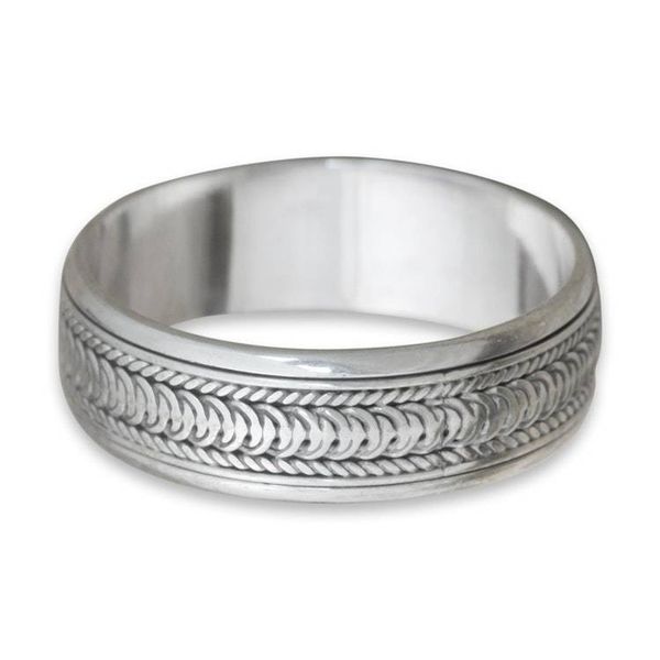 Alternate image for Sterling Silver Meditation Spinner Band Ring Infinity Path