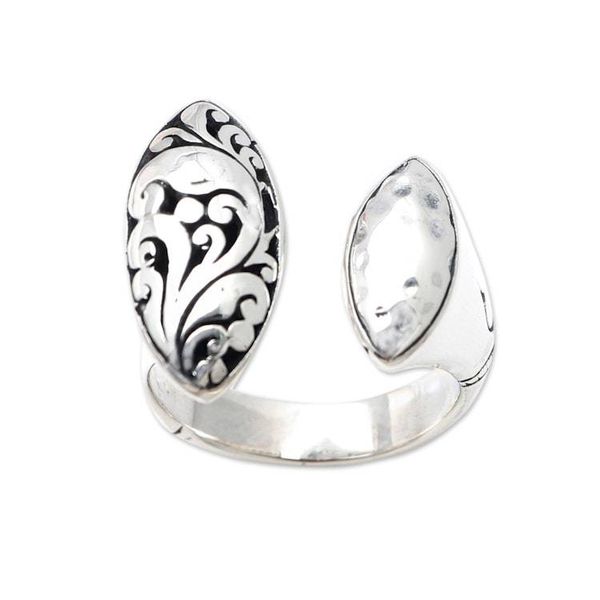 Alternate image for Hand Made Sterling Silver Wrap Ring Lucky Seeds