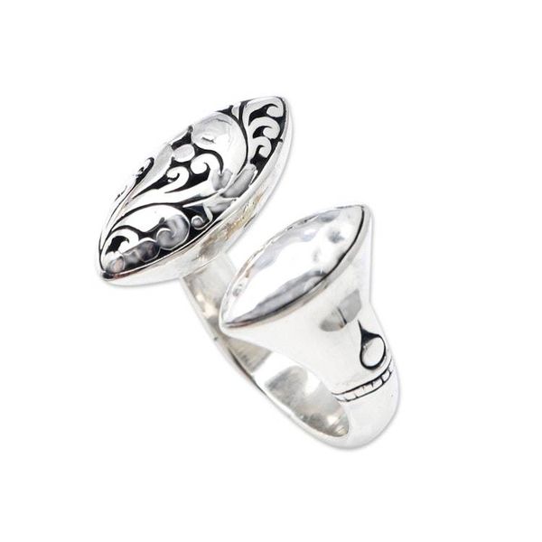 Alternate image for Hand Made Sterling Silver Wrap Ring Lucky Seeds