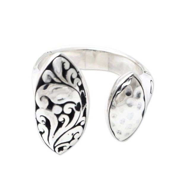 Alternate image for Hand Made Sterling Silver Wrap Ring Lucky Seeds