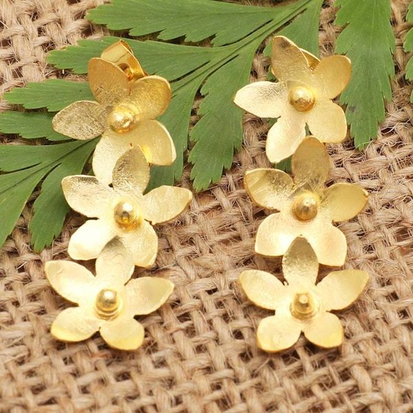 Alternate image for 18k Gold-Plated Flower-Themed Drop Earrings Crafted in Bali Divine Bouquet